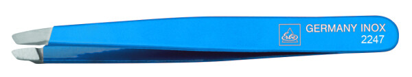 ERBE Pinzette, schräg, 9,5 cm blau